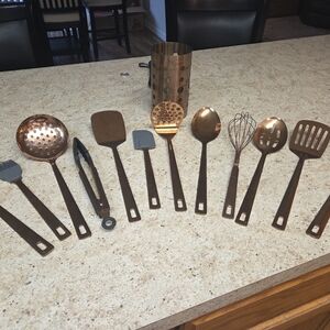 Copper Kitchen Utensil Set